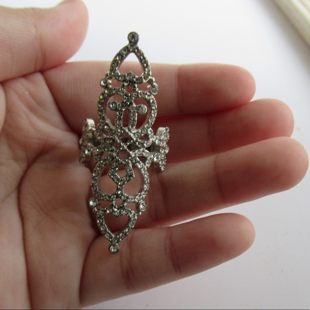 SILVER RHINESTONE RING 💍 - Picture 3 of 6